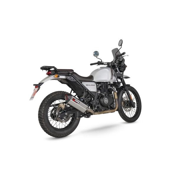 Scorpion Exhaust Royal Enfield Himalayan 2016 - 2023 Serket Slip-on Brushed Stainless Steel Sleeve